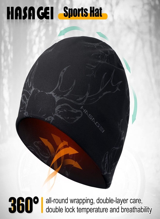 HASAGEI Skull Caps for Men, Women Breathable Helmet Liner, Cycling Cap Under Helmet Lightweight Beanie Hat Cold Season Warm Sports Skull Cap Antistatic Printed Hat - Image 3